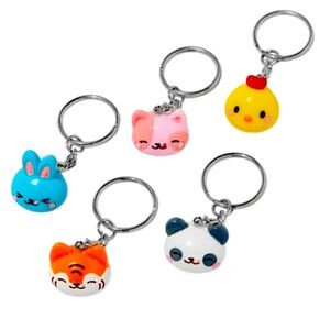 5-Pack Animal Critters Best Friends Keychains Set - NWT